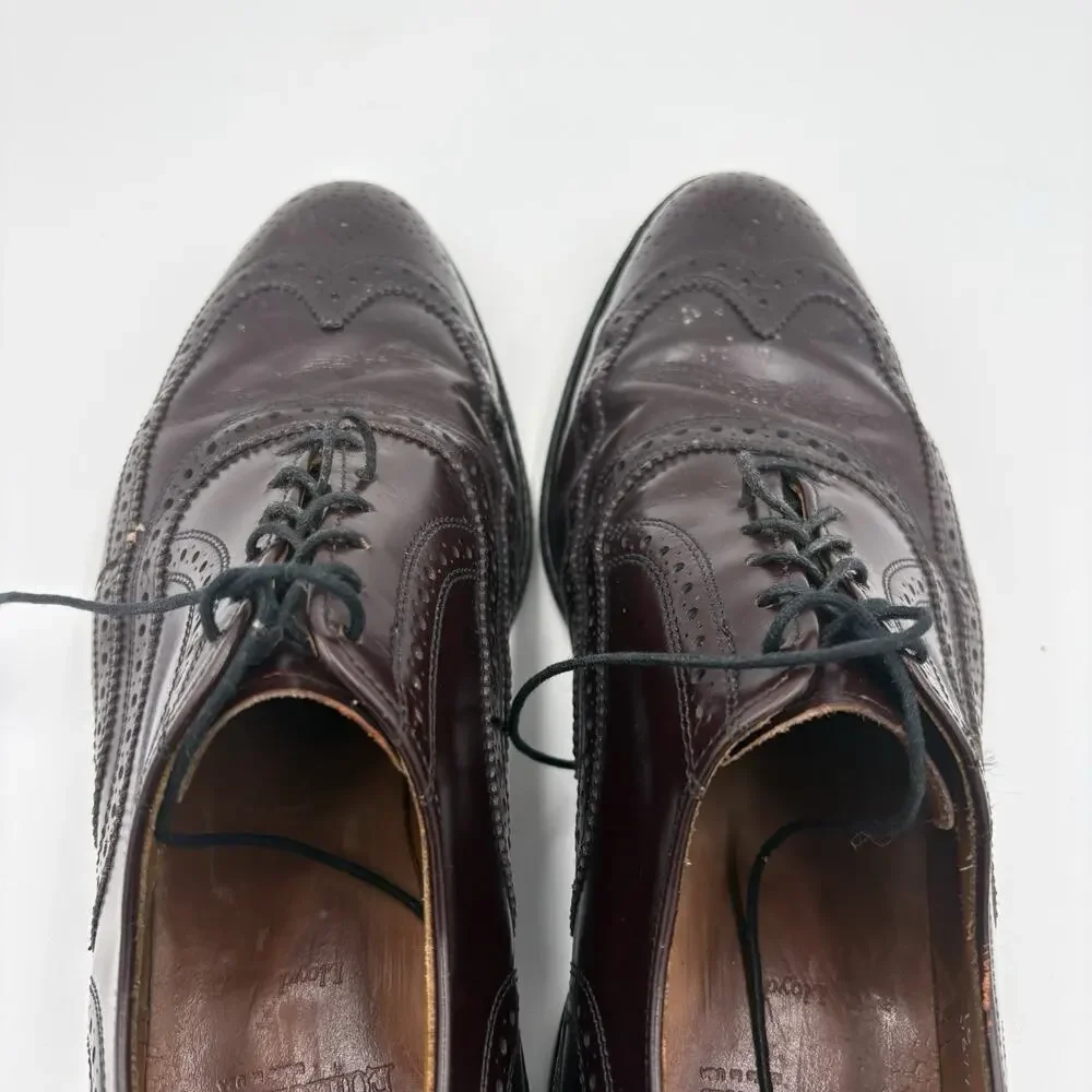 Allen Edmonds McAllister Men’s Size 10 D Wingtip Oxford Dark Chili Leather Shoes